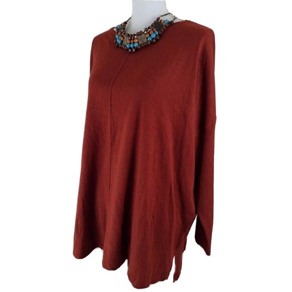 Style&co Woman~Plus Sz 1X~Seamed Dark Orange  Boat-Neck Rich Auburn Tunic NWT$56 - Picture 8 of 12